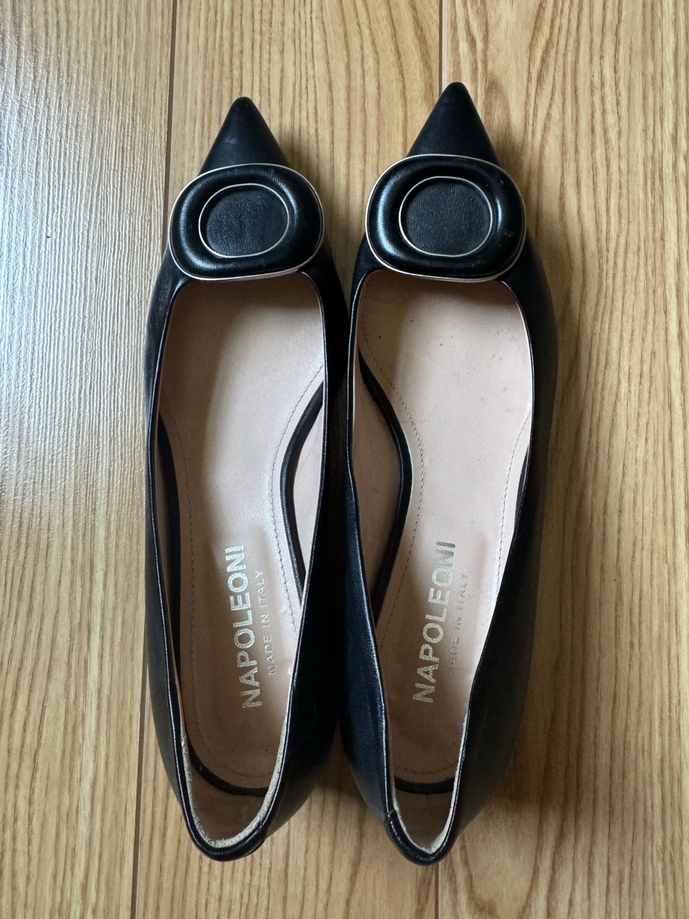 Napoleoni Italian Leather Pointed Toe Block Heels | EU 38